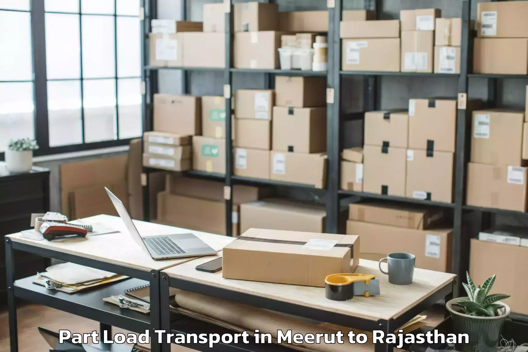 Book Your Meerut to Iihmr University Jaipur Part Load Transport Today